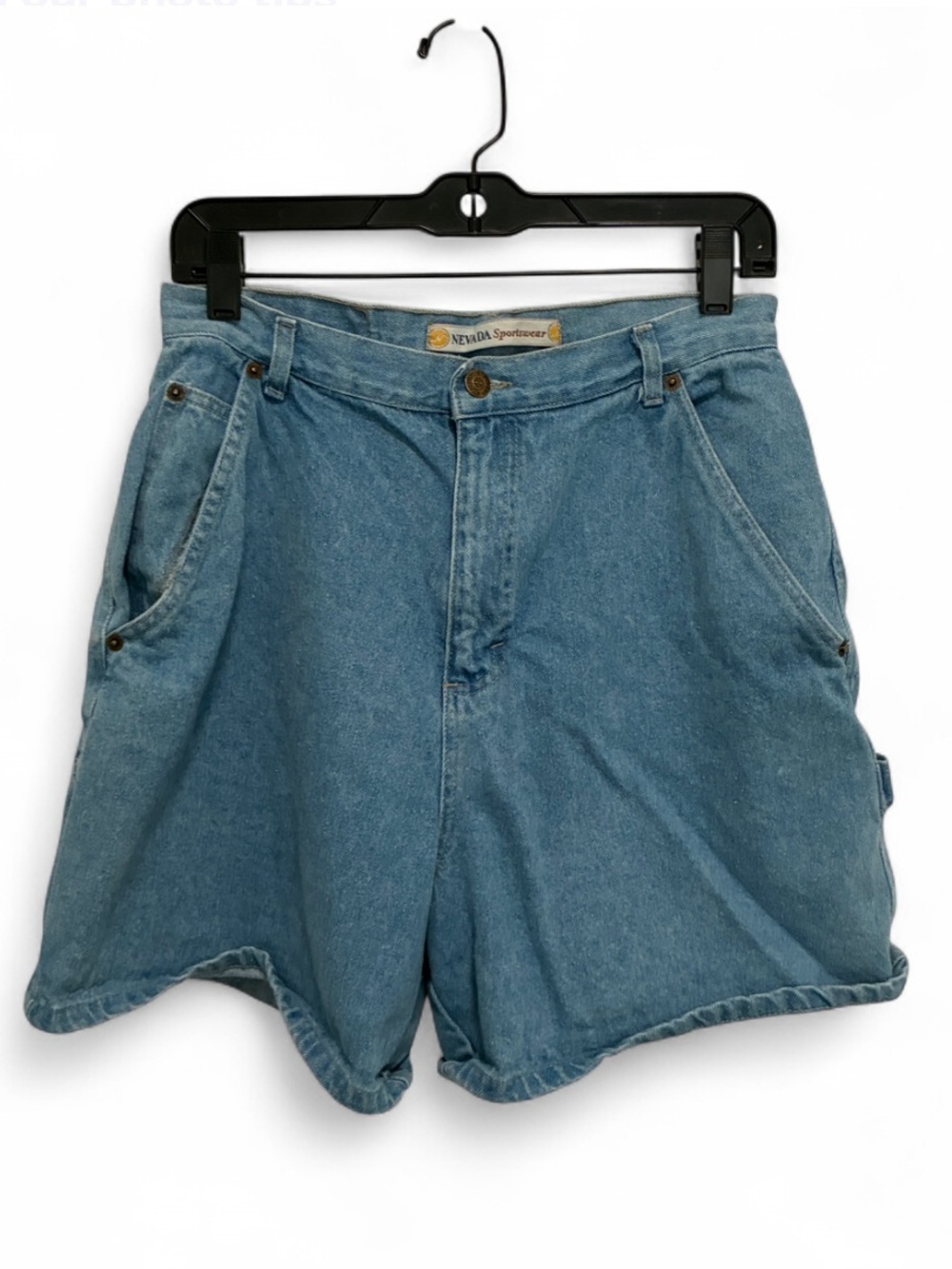 Vintage Nevada Sportswear Light Blue High Rise Denim Carpenter Shorts